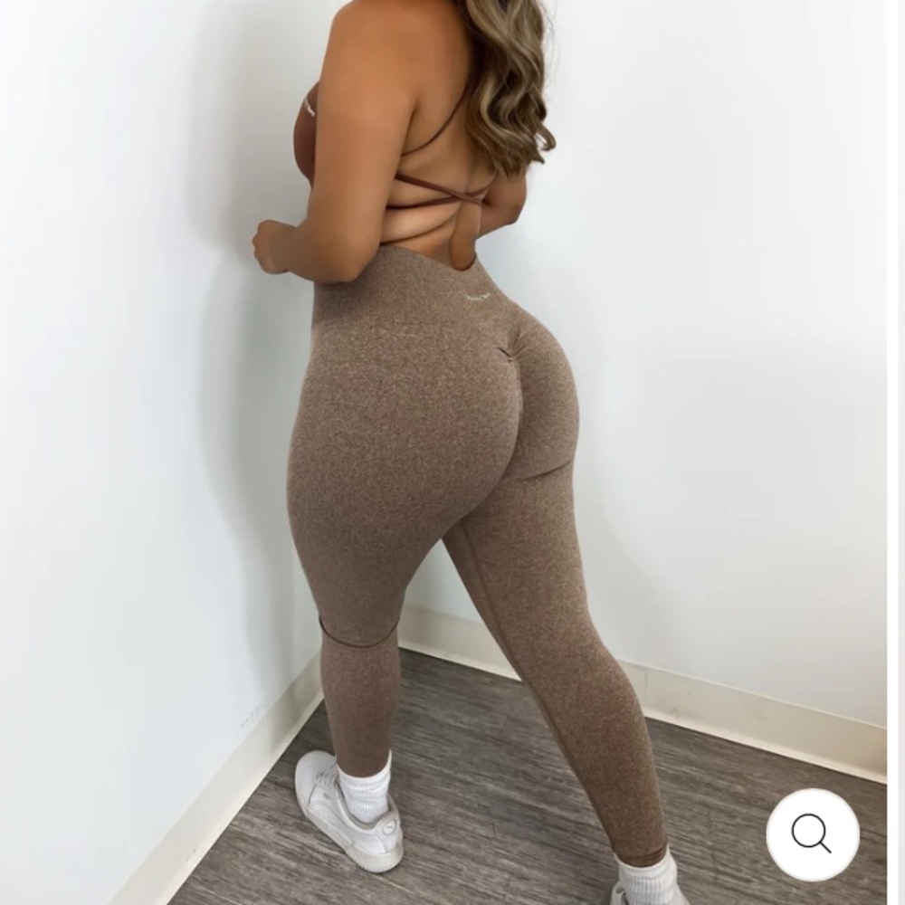 Brown Marled Leggings